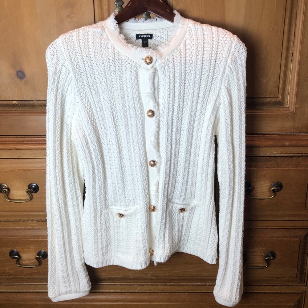 Express Women's Button Up Sweater Jacket